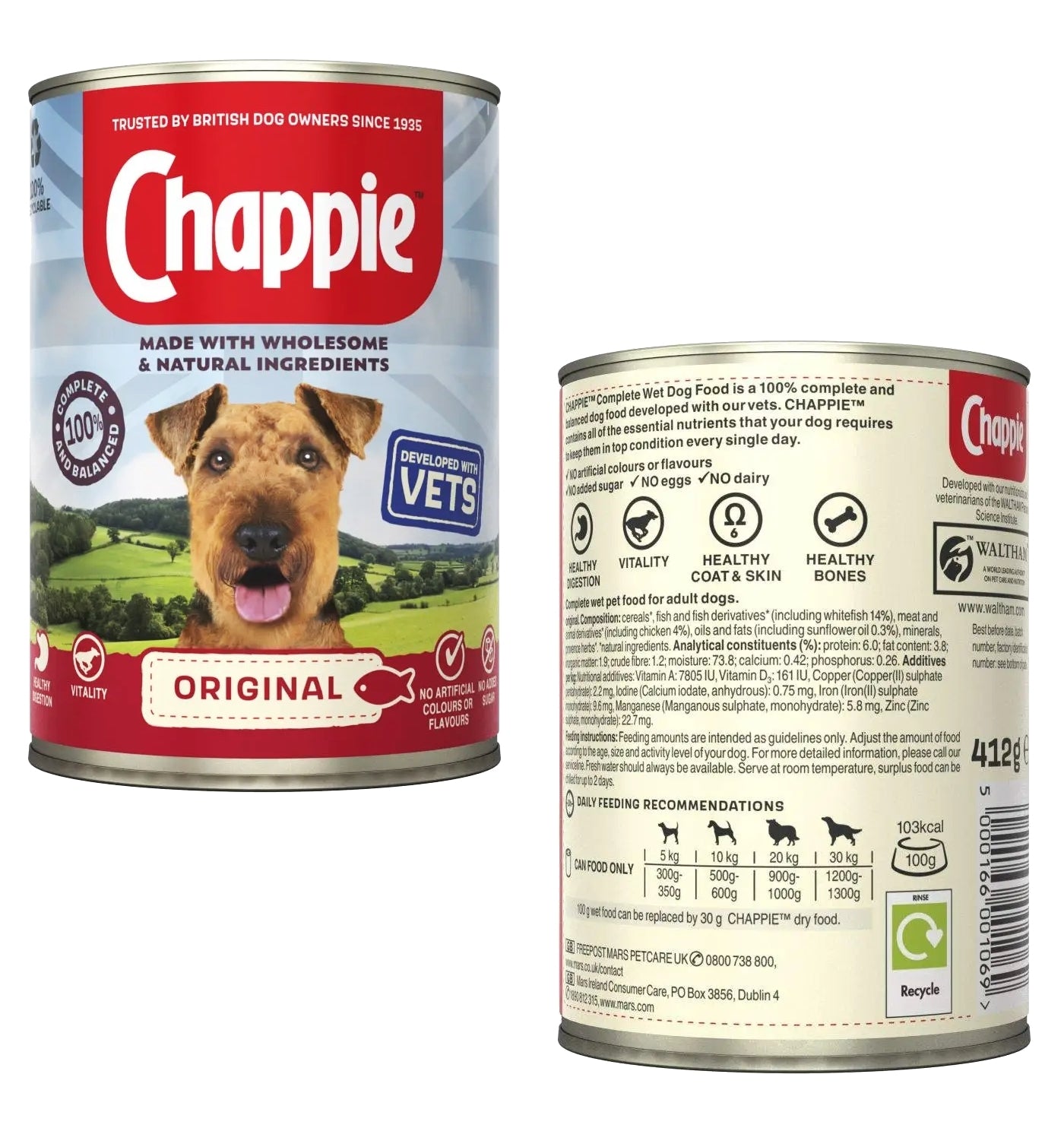 Chappie - Original Complete Wet Dog Food 12 x 412g - Buy Online SPR Centre UK