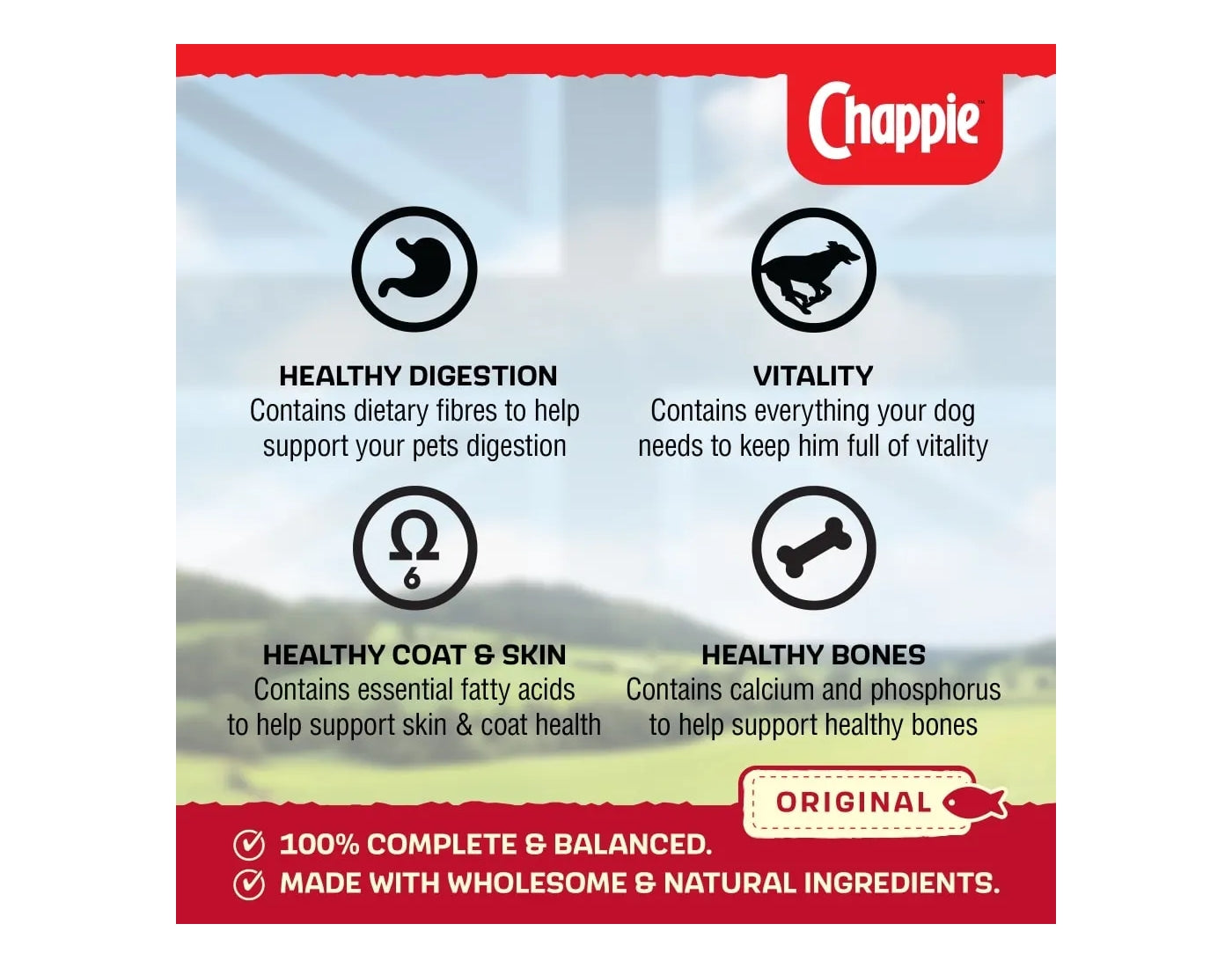 Chappie - Original Complete Wet Dog Food 12 x 412g - Buy Online SPR Centre UK
