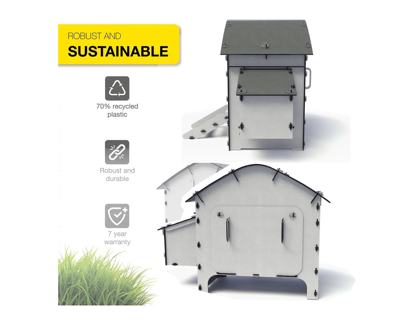 Chick'A - Harmony Chicken Coop - Suitable for 4 Chickens - Buy Online SPR Centre UK
