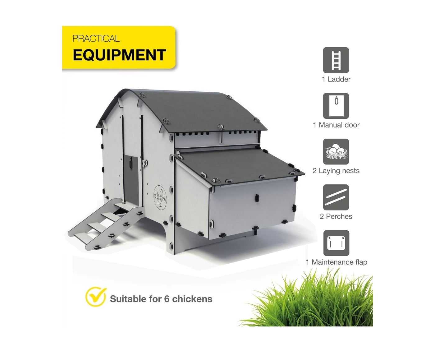 Chick'A - Harmony Chicken Coop - Suitable for 6 Chickens - Buy Online SPR Centre UK