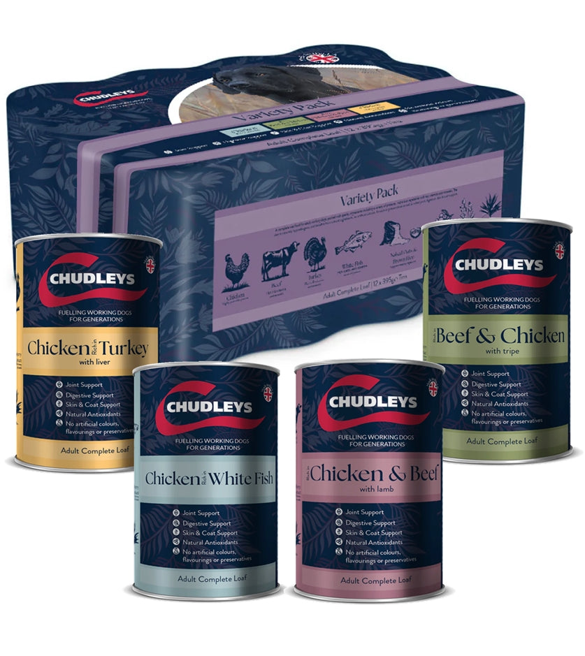 Chudleys - Working Dog Wet Food Variety Pack 12x395g - Buy Online SPR Centre UK