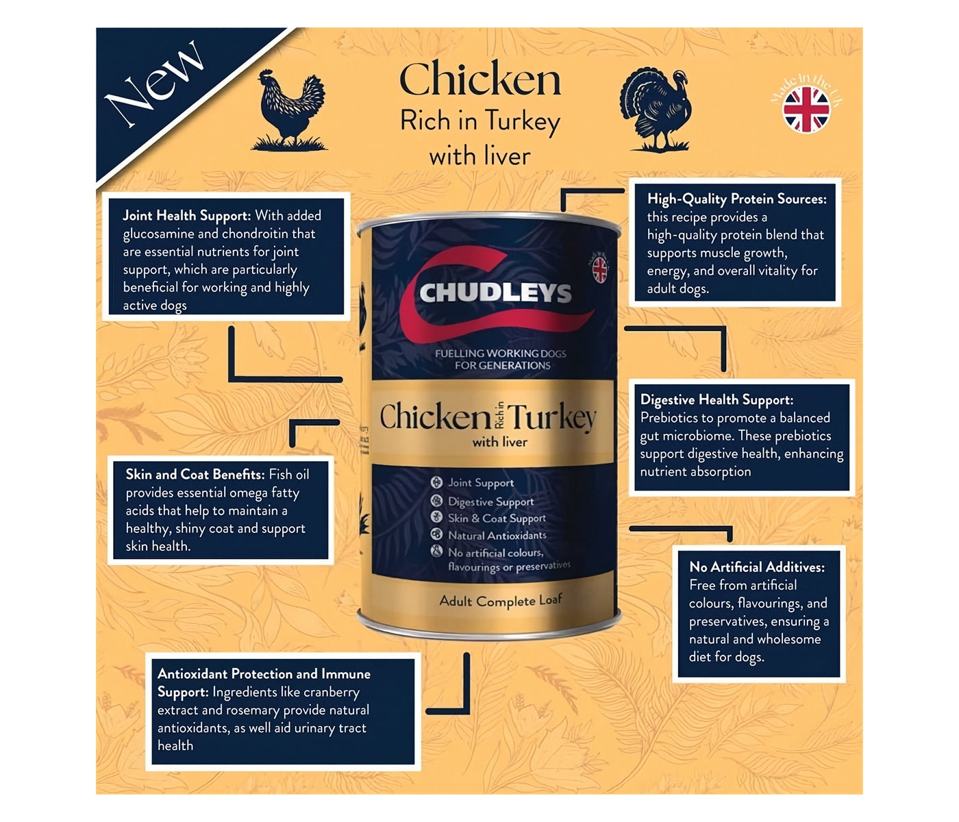 Chudleys - Working Dog Wet Food Variety Pack 12x395g - Buy Online SPR Centre UK