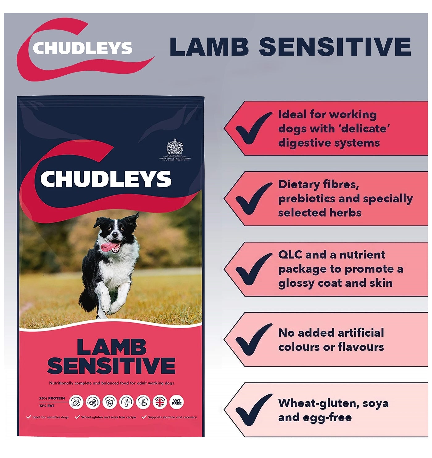Chudleys - Lamb Sensitive (Working Dog Food) 14kg - Buy Online SPR Centre UK