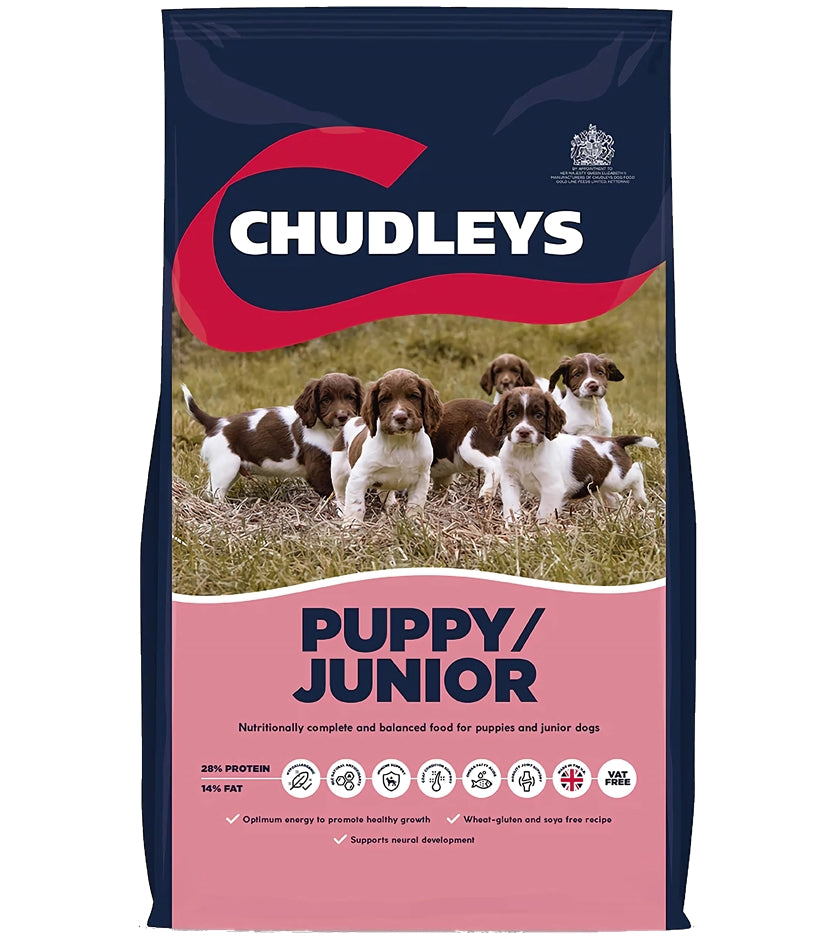 Chudleys - Puppy/Junior Dog Food 12kg - Buy Online SPR Centre UK