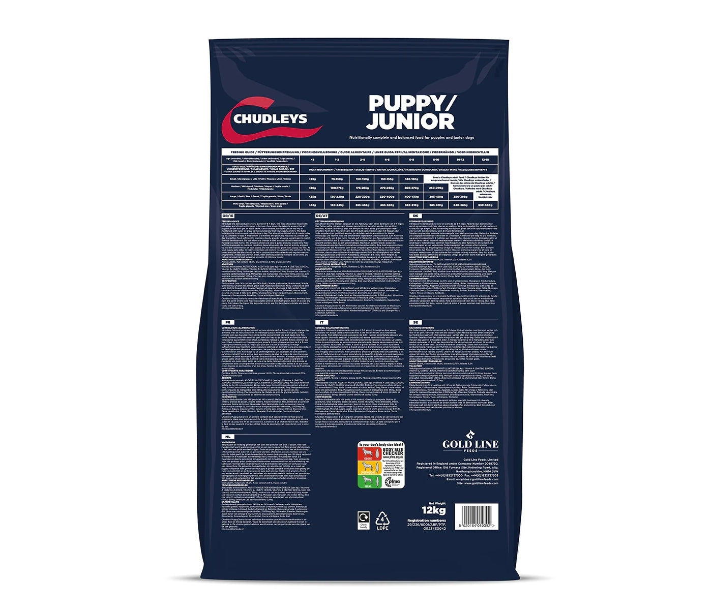 Chudleys - Puppy/Junior Dog Food 12kg - Buy Online SPR Centre UK