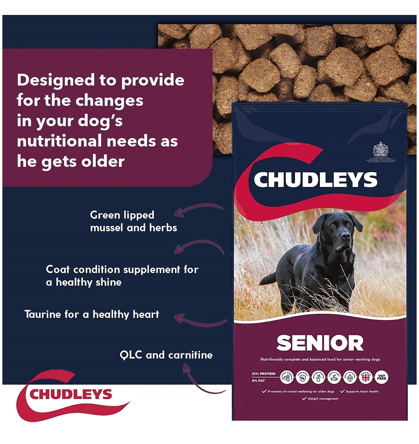 Chudleys - Senior (Working Dog Food) 14kg - Buy Online SPR Centre UK