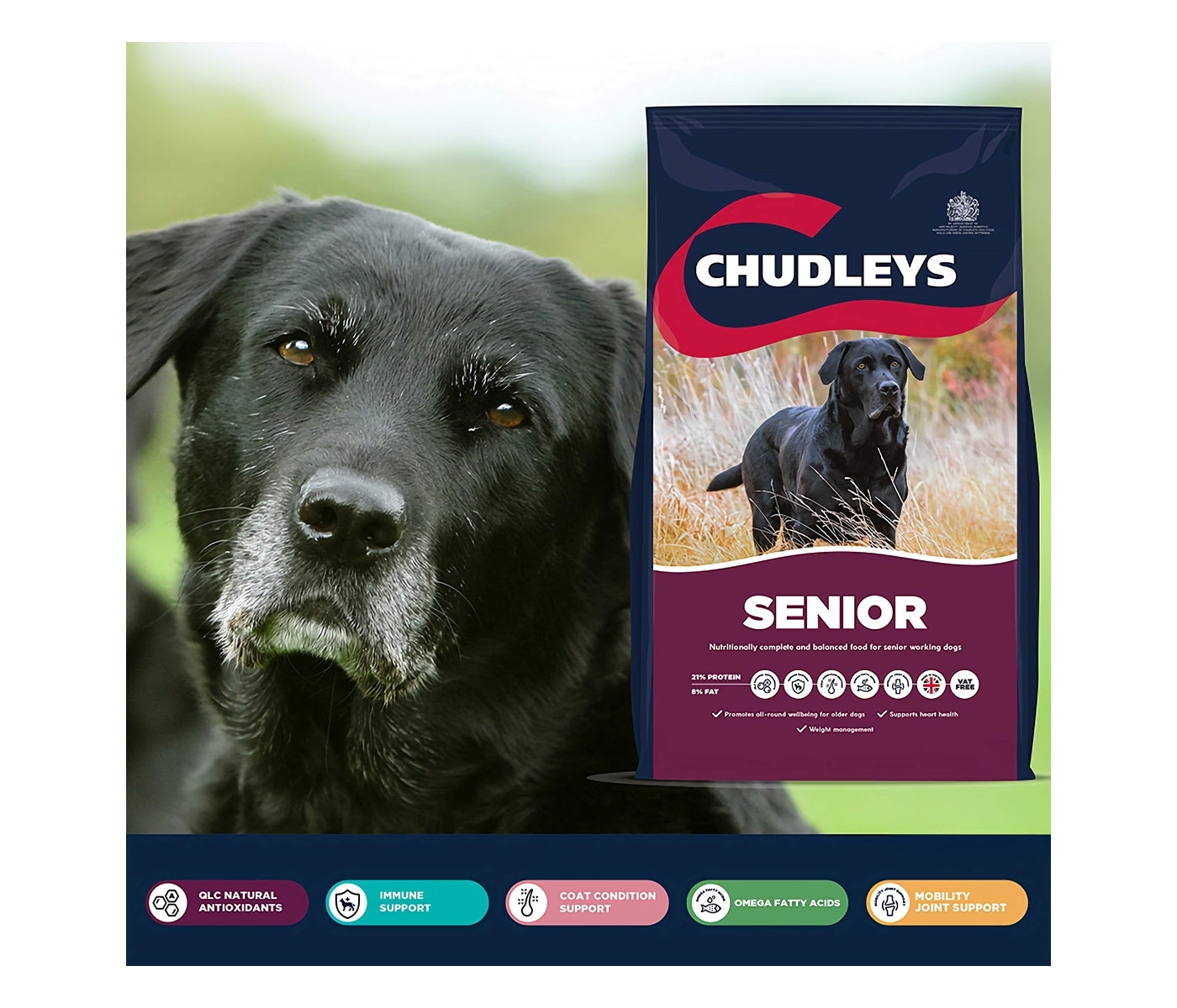 Chudleys - Senior (Working Dog Food) 14kg - Buy Online SPR Centre UK