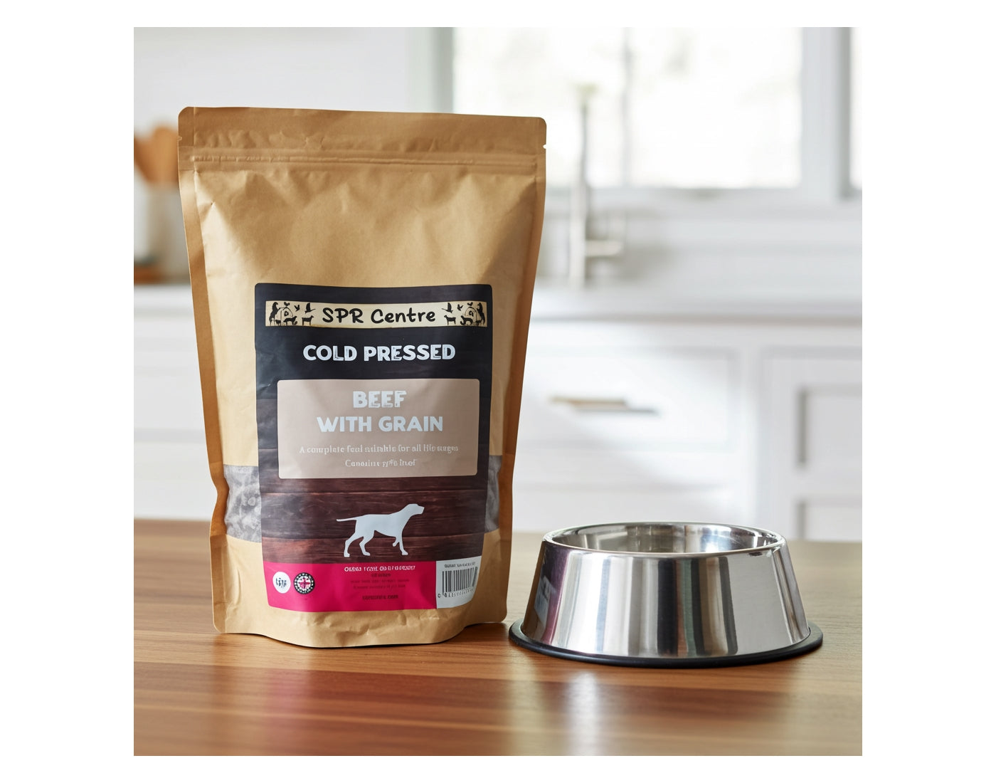 SPR - Cold Pressed Beef with Grain Dog Food 2kg - Buy Online SPR Centre UK