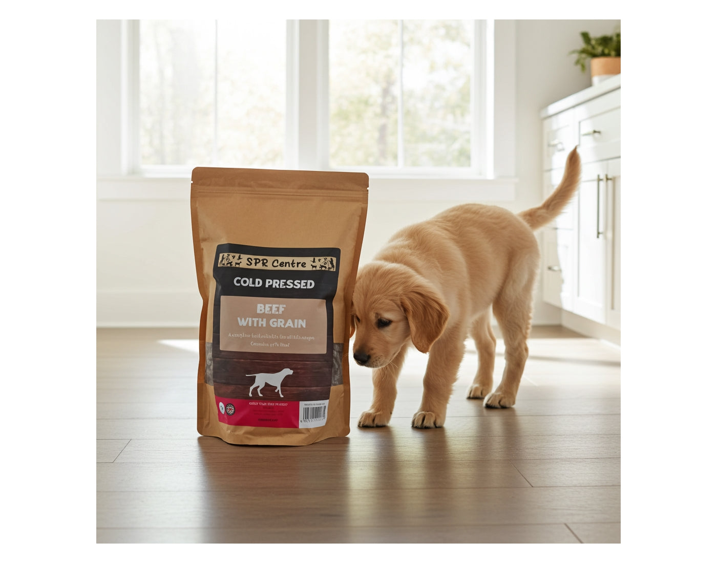 SPR - Cold Pressed Beef with Grain Dog Food 2kg - Buy Online SPR Centre UK