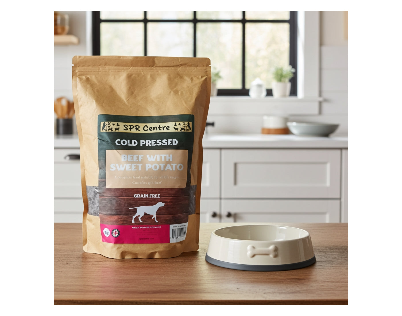 SPR - Cold Pressed Beef & Sweet Potato Dog Food (Grain Free) 2kg - Buy Online SPR Centre UK