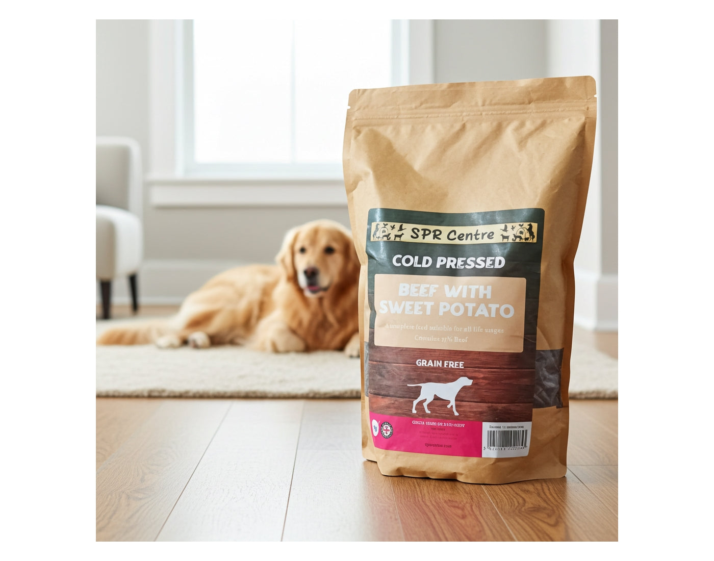 SPR - Cold Pressed Beef & Sweet Potato Dog Food (Grain Free) 2kg - Buy Online SPR Centre UK