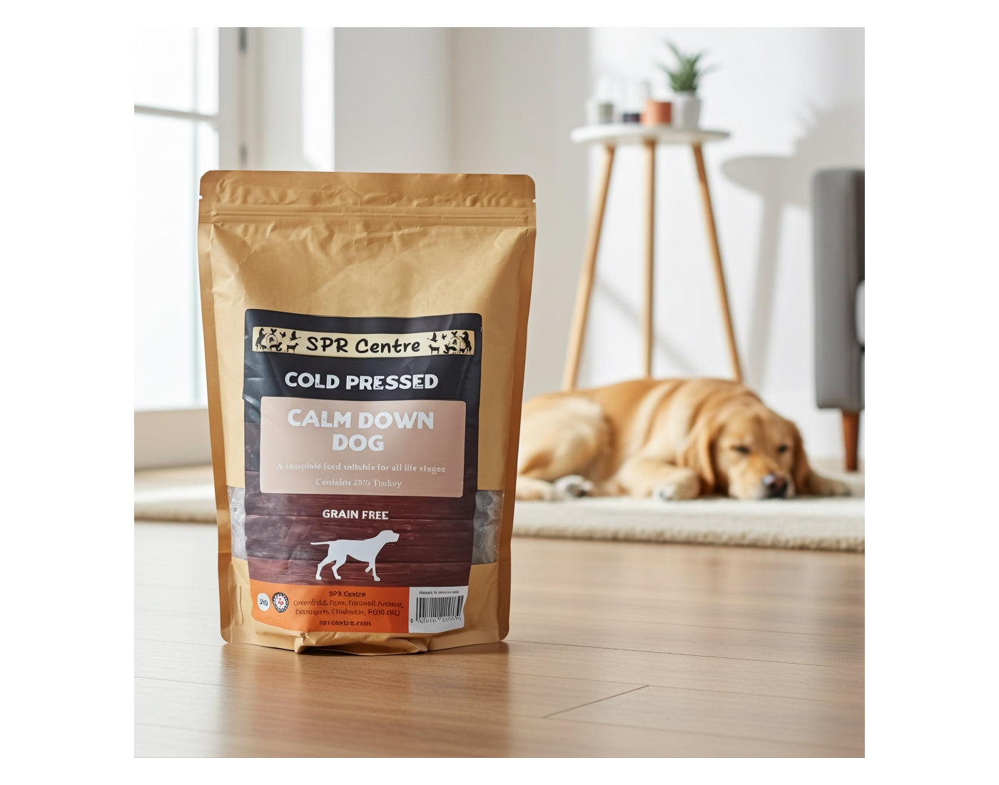 SPR - Cold Pressed Calm Down Dog 2kg - Grain Free Dog Food - Buy Online SPR Centre UK