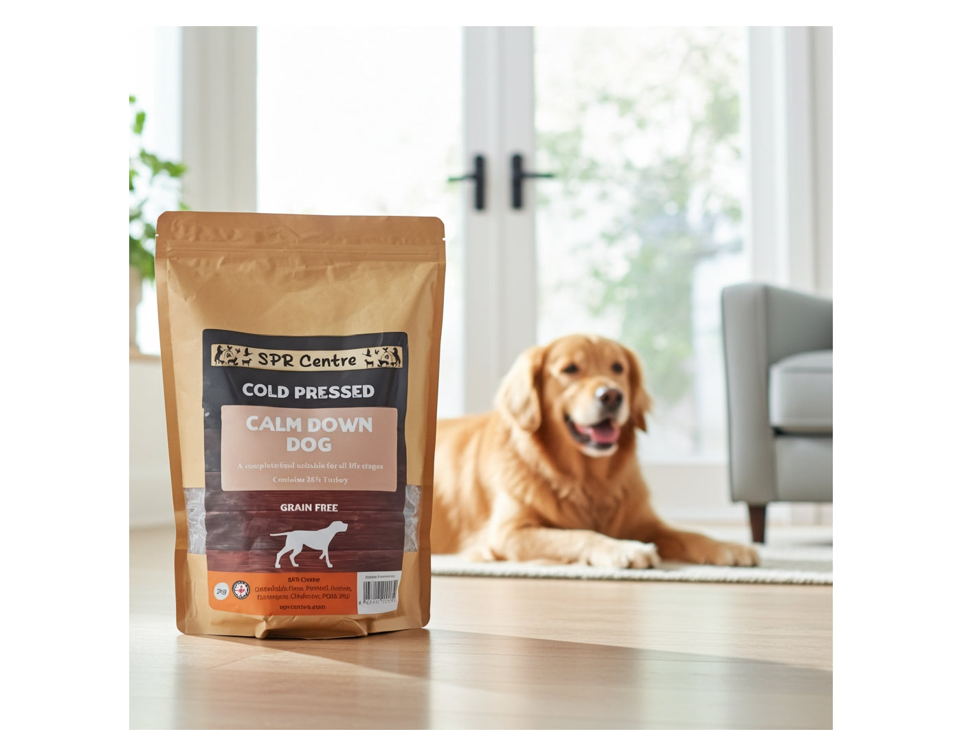 SPR - Cold Pressed Calm Down Dog 2kg - Grain Free Dog Food - Buy Online SPR Centre UK