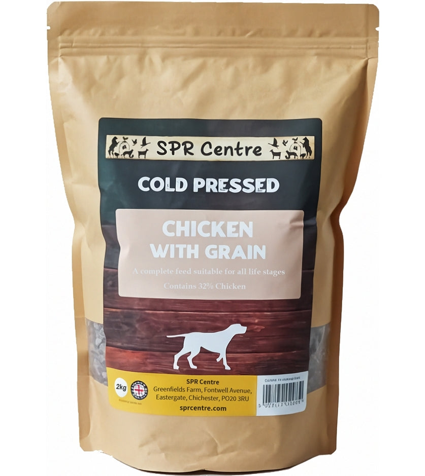 SPR - Cold Pressed Chicken with Grain Dog Food 2kg - Buy Online SPR Centre UK