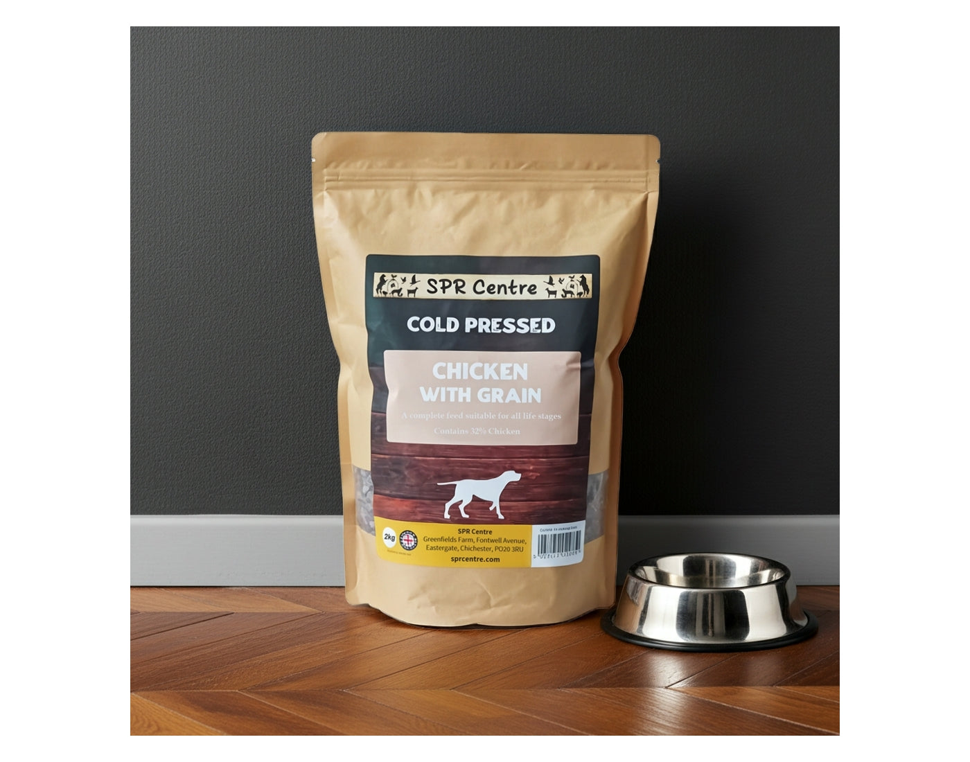 SPR - Cold Pressed Chicken with Grain Dog Food 2kg - Buy Online SPR Centre UK