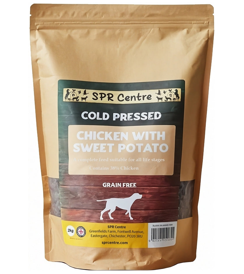 SPR - Cold Pressed Chicken & Sweet Potato Dog Food (Grain Free) 2kg - Buy Online SPR Centre UK