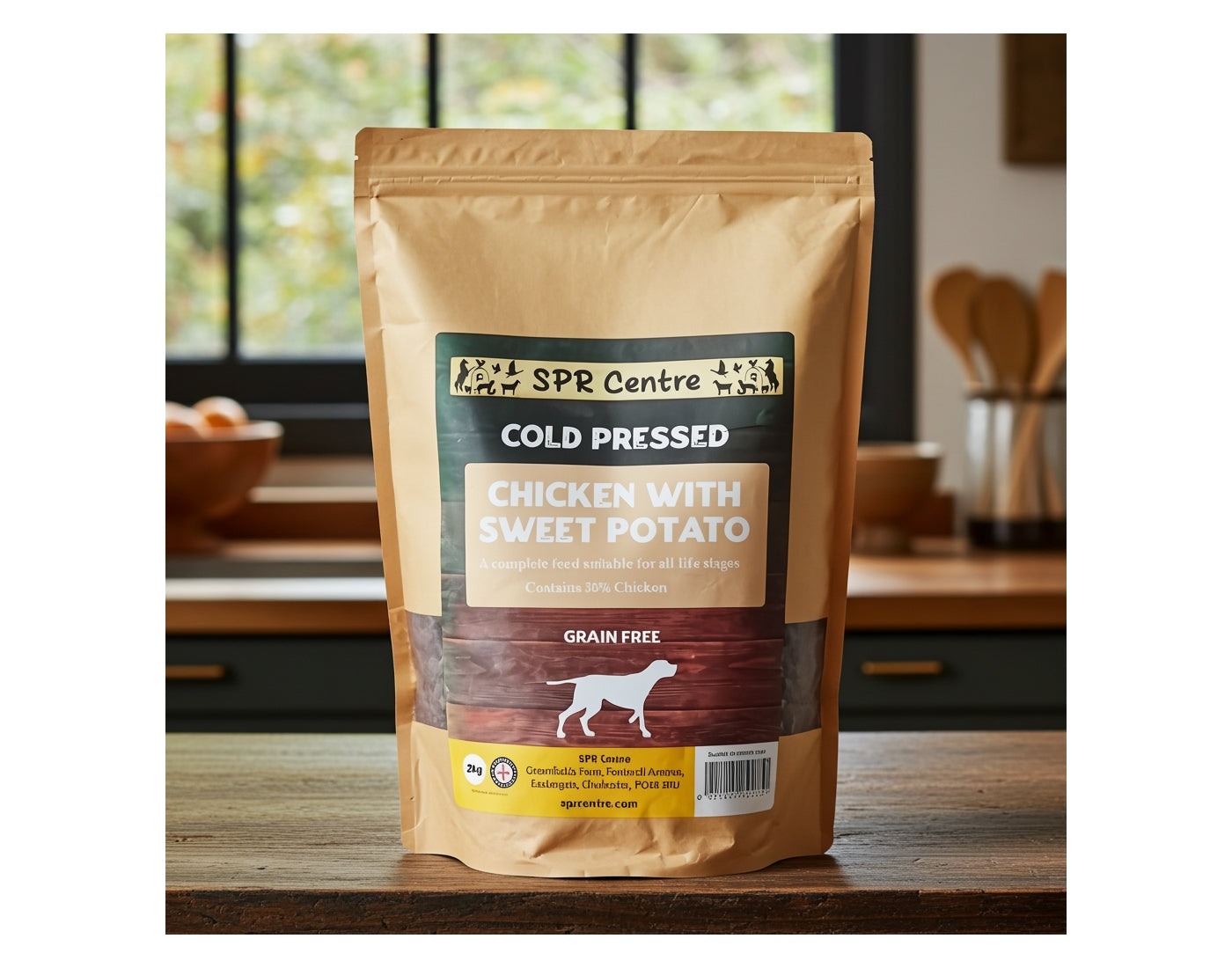 SPR - Cold Pressed Chicken & Sweet Potato Dog Food (Grain Free) 2kg - Buy Online SPR Centre UK