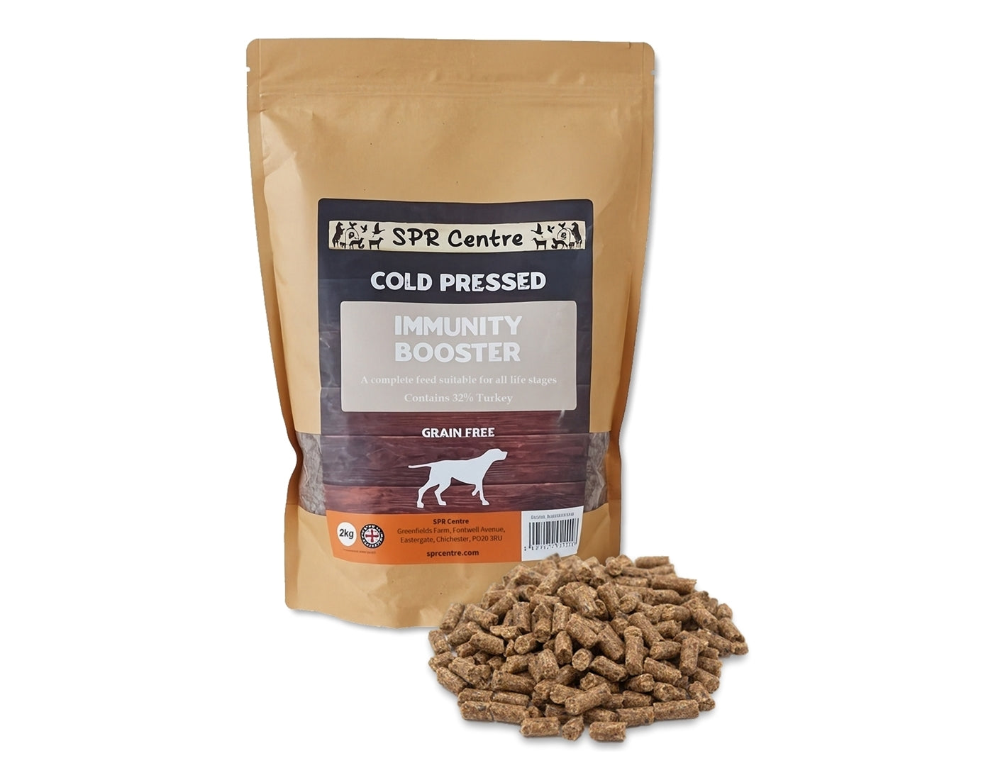 SPR - Cold Pressed 'Immunity Booster' Dog Food (Grain Free) 2kg - Buy Online SPR Centre UK