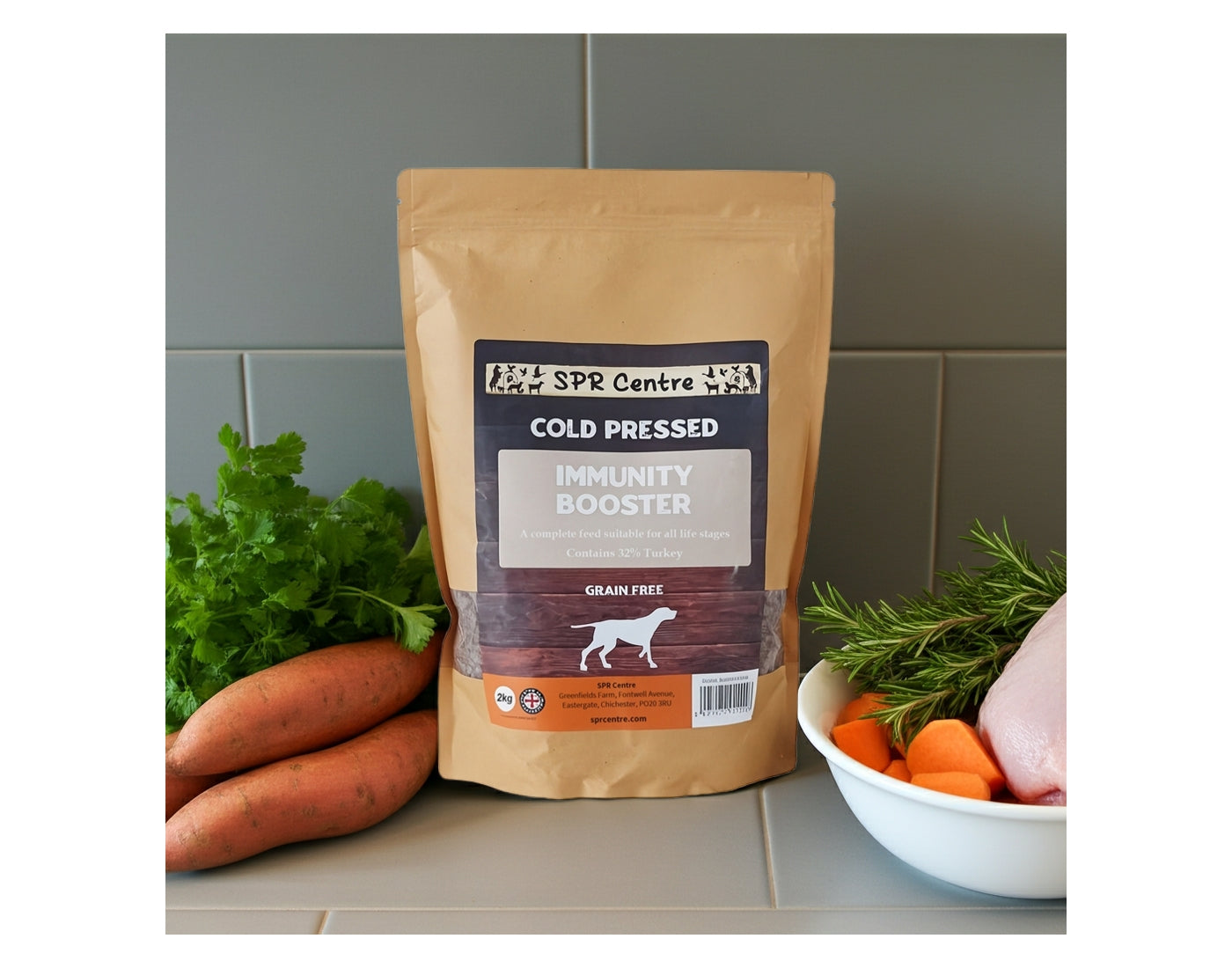 SPR - Cold Pressed 'Immunity Booster' Dog Food (Grain Free) 2kg - Buy Online SPR Centre UK