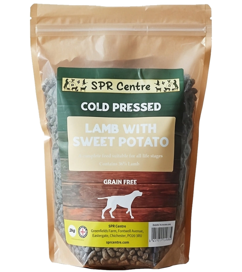 SPR - Cold Pressed Lamb & Sweet Potato Dog Food (Grain Free) 2kg - Buy Online SPR Centre UK