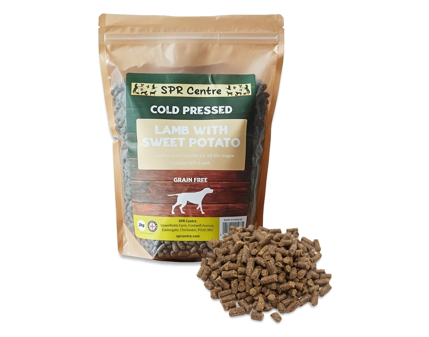 SPR - Cold Pressed Lamb & Sweet Potato Dog Food (Grain Free) 2kg - Buy Online SPR Centre