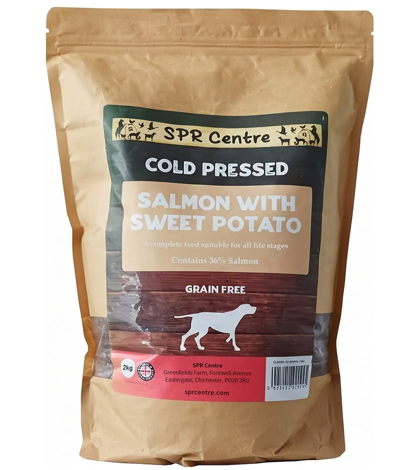 SPR - Cold Pressed Salmon & Sweet Potato Dog Food (Grain Free) 2kg - Buy Online SPR Centre UK