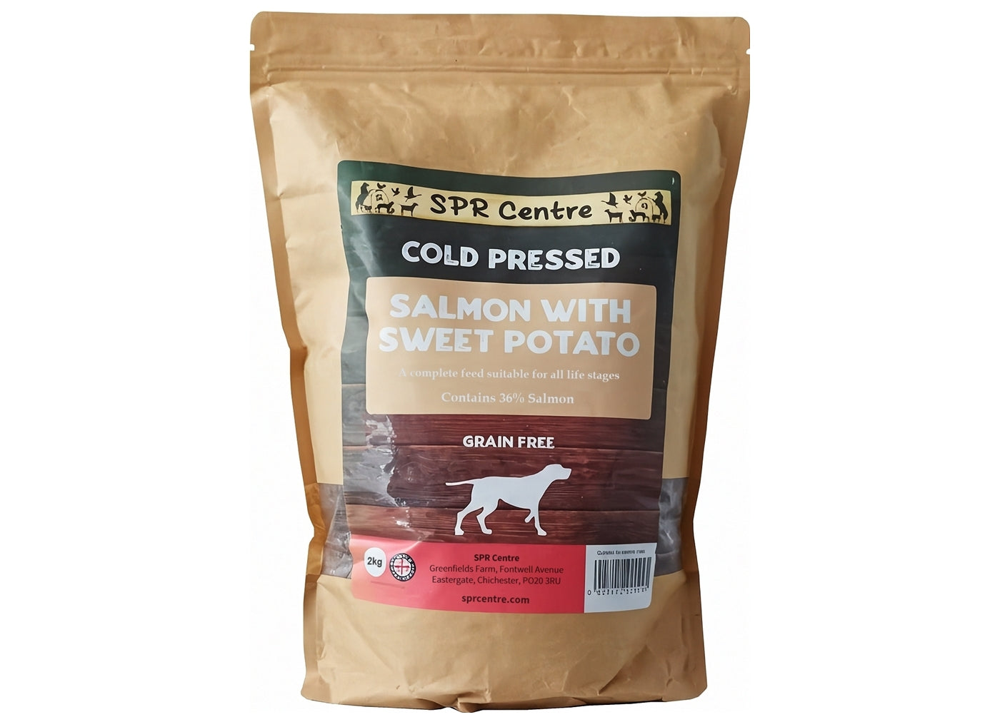 SPR - Cold Pressed Salmon & Sweet Potato Dog Food (Grain Free) 2kg - Buy Online SPR Centre UK
