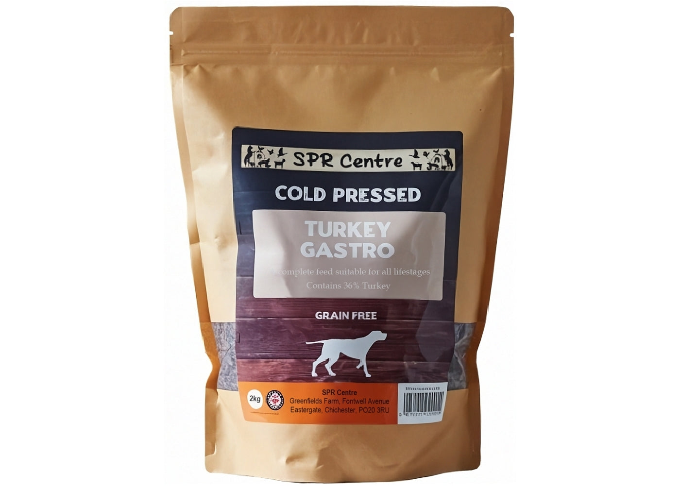 SPR - Cold Pressed 'Turkey Gastro' Dog Food (Grain Free) 2kg - Buy Online SPR Centre UK