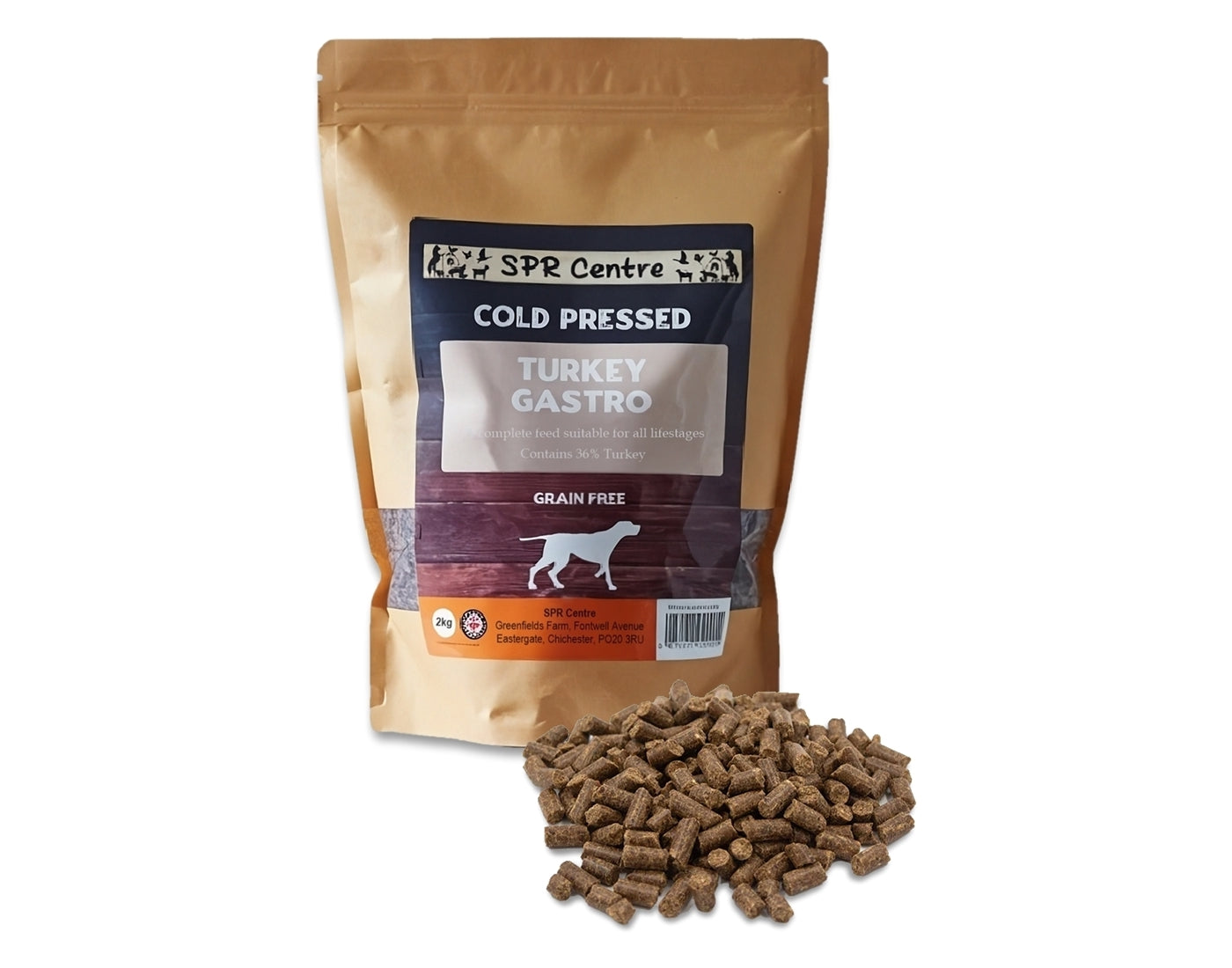 SPR - Cold Pressed 'Turkey Gastro' Dog Food (Grain Free) 2kg - Buy Online SPR Centre UK