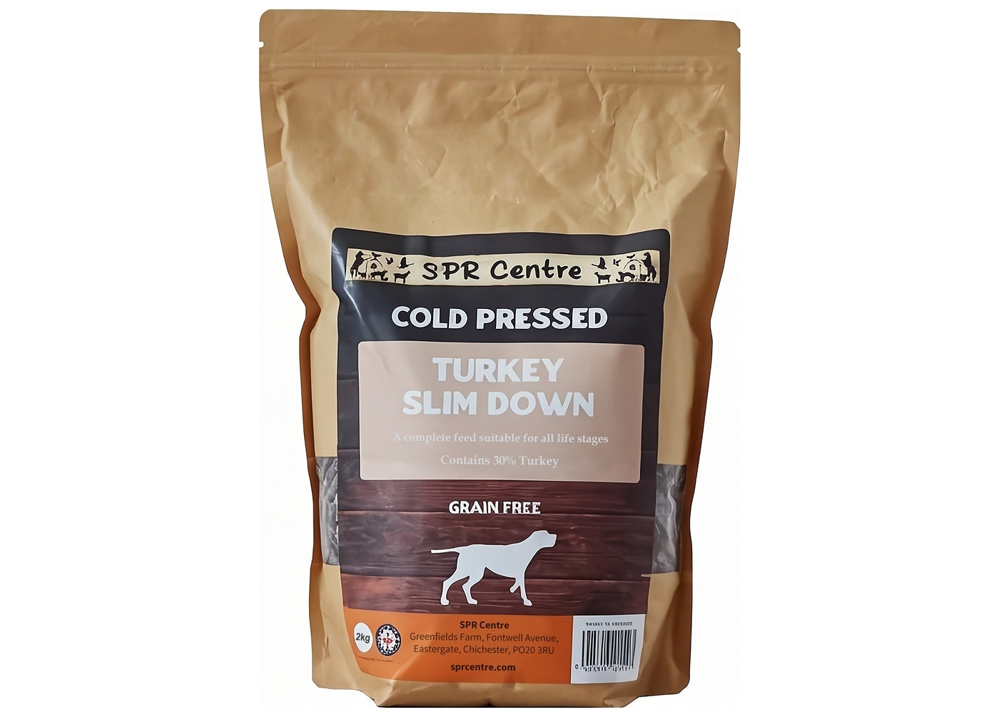 SPR - Cold Pressed Turkey Slim Down Dog Food (Grain Free) 2kg - Buy Online SPR Centre UK