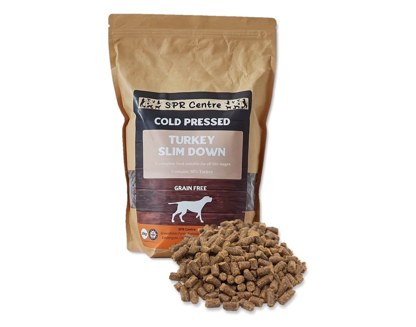 SPR - Cold Pressed Turkey Slim Down Dog Food (Grain Free) 2kg - Buy Online SPR Centre UK
