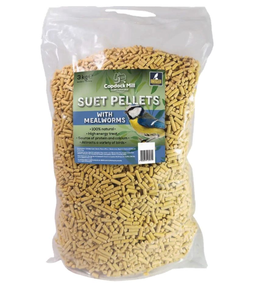 Copdock Mill - Suet Pellets with Mealworms 3kg - Buy Online SPR Centre UK