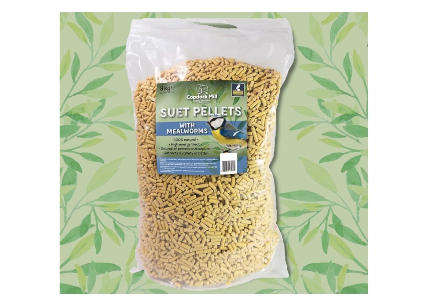 Copdock Mill - Suet Pellets with Mealworms 3kg - Buy Online SPR Centre UK