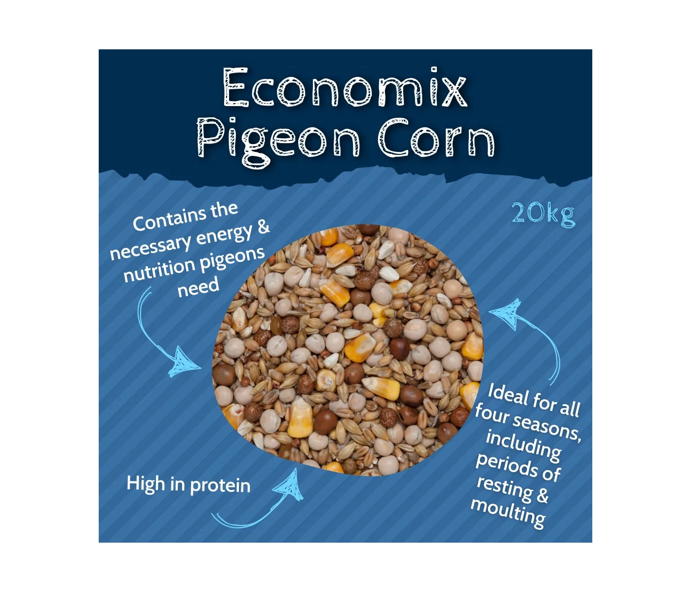 Copdock Mill - Economix Pigeon Corn 20kg - Buy Online SPR Centre UK