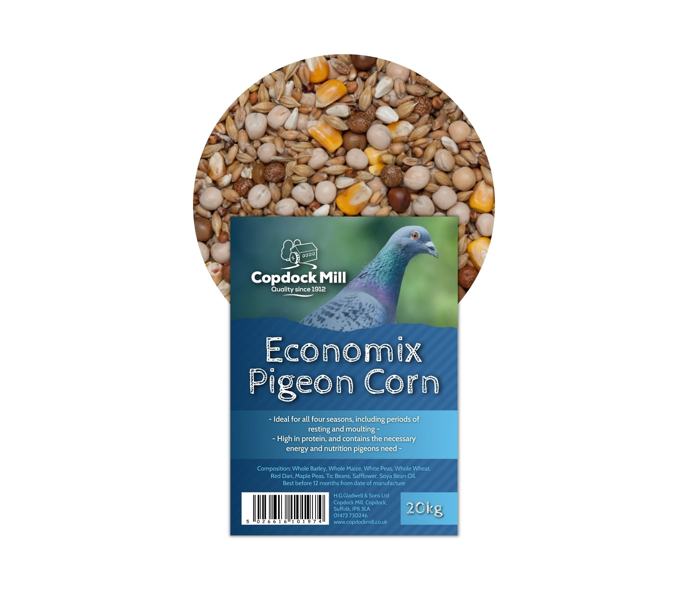 Copdock Mill - Economix Pigeon Corn 20kg - Buy Online SPR Centre UK