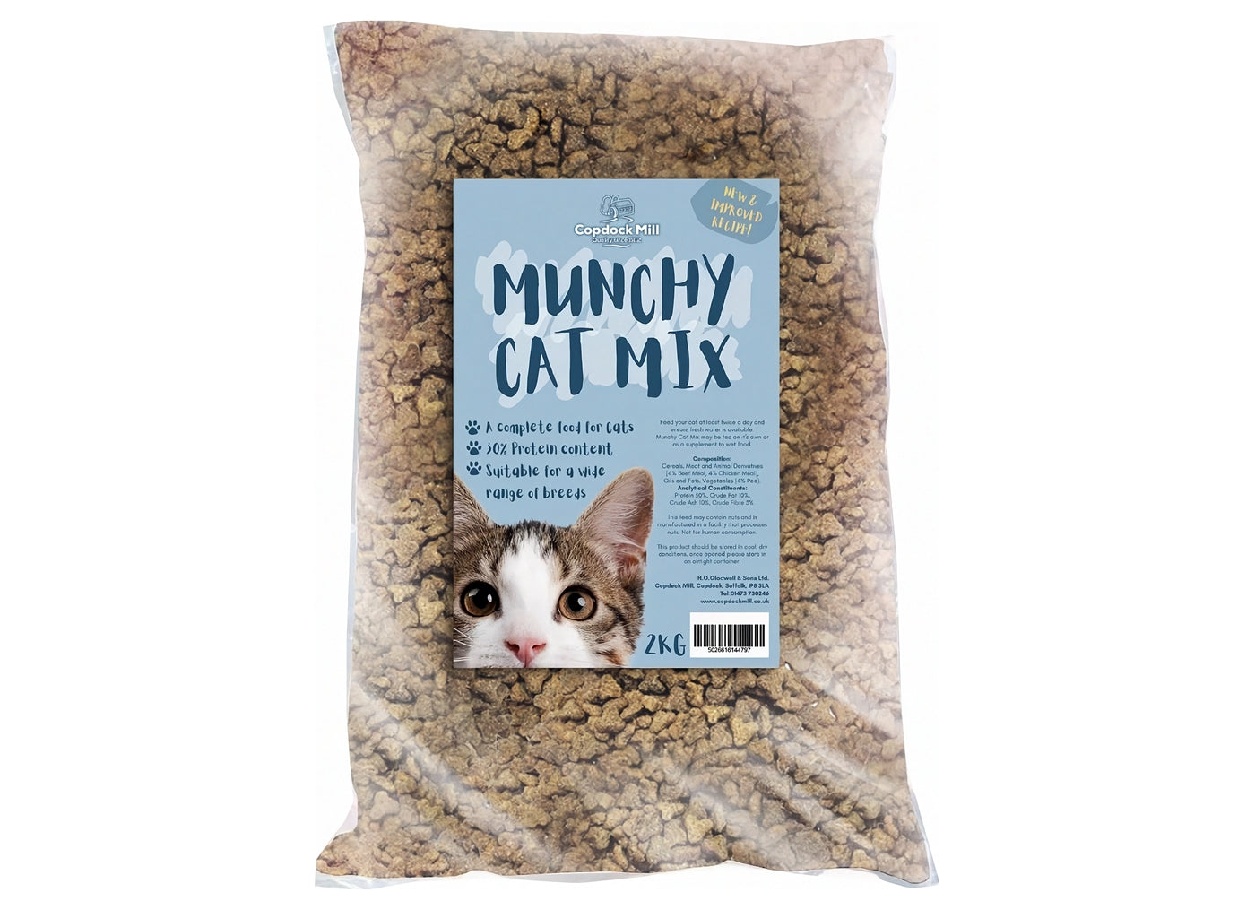 Copdock Mill - Munchy Cat Mix 2kg - Complete Dry Cat Food - Buy Online SPR Centre UK