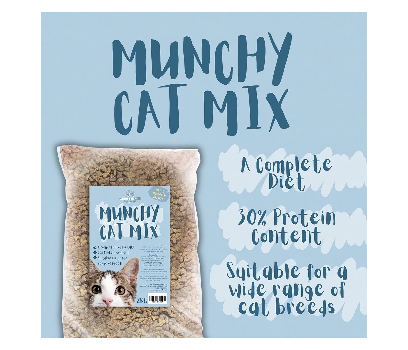 Copdock Mill - Munchy Cat Mix 10kg - Complete Dry Cat Food - Buy Online SPR Centre UK