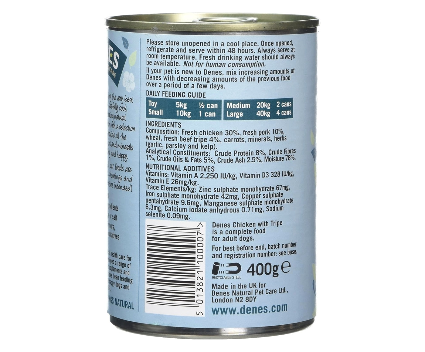 Denes - Adult Chicken with Tripe & Herbs 12x400g - Buy Online SPR Centre UK