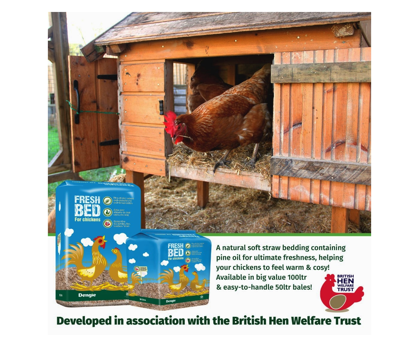 Dengie - Fresh Bed for Chickens 100 litres - Buy Online SPR Centre UK