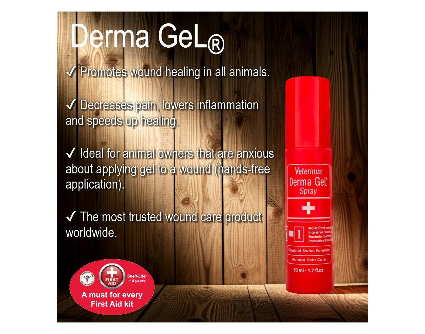 Veterinus Derma Gel Spray 50ml - Buy Online SPR Centre UK