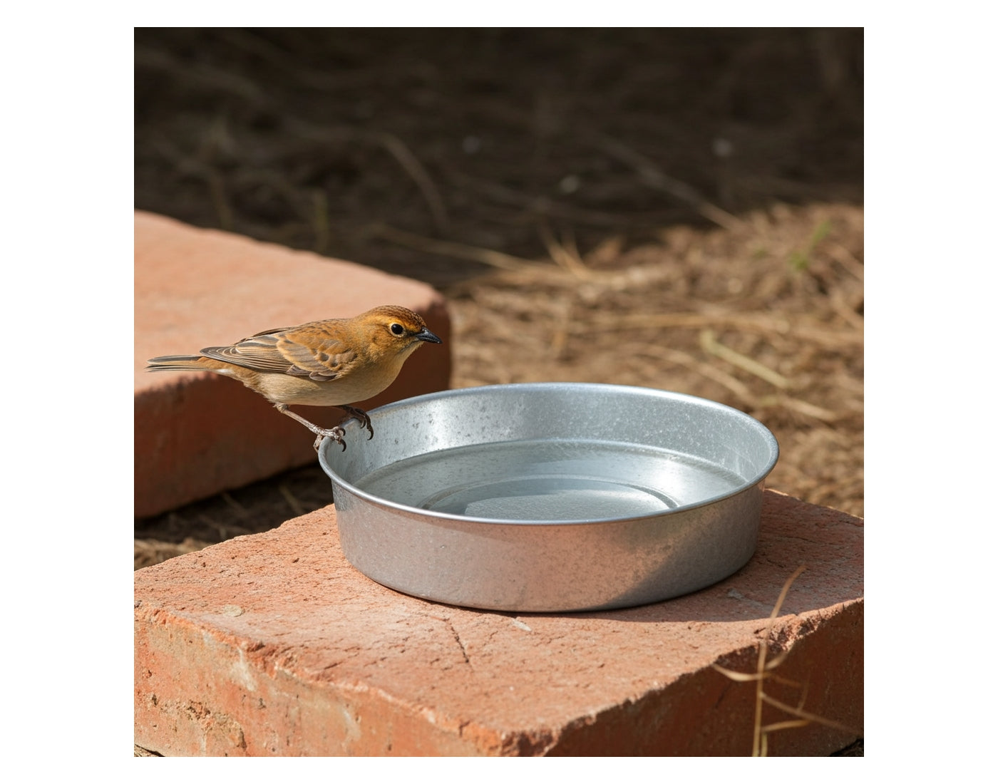 Galvanised Feeder Pans for Poultry, Pigeons and Wild Birds