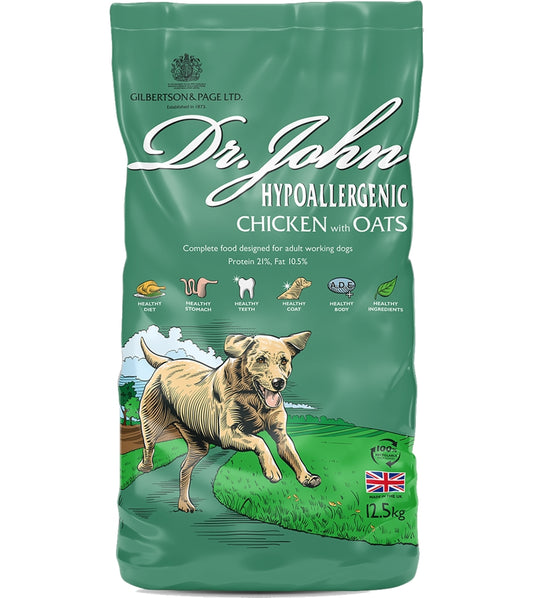 Dr. John Hypoallergenic Chicken with Oats 12.5kg - Buy Online SPR Centre UK