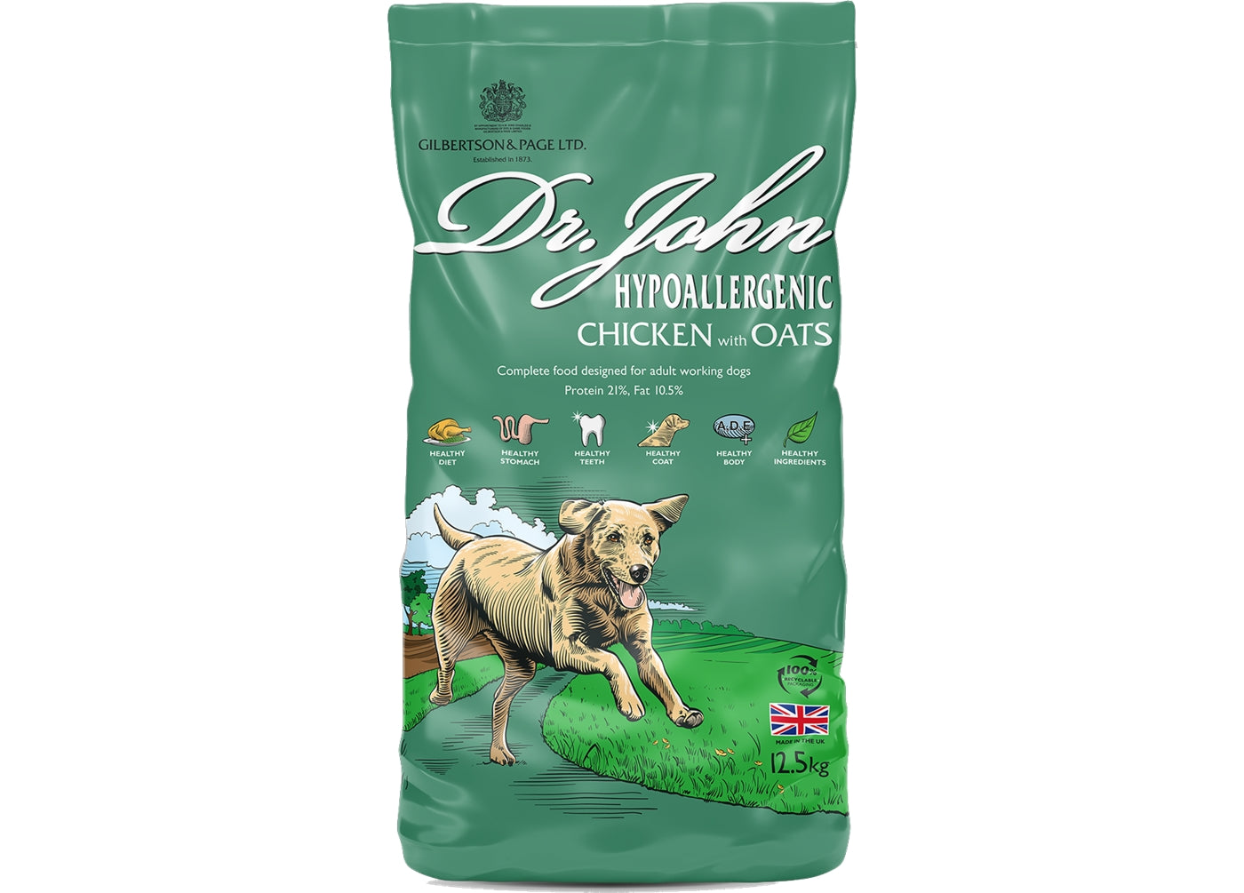 Dr. John Hypoallergenic Chicken with Oats 12.5kg - Buy Online SPR Centre UK