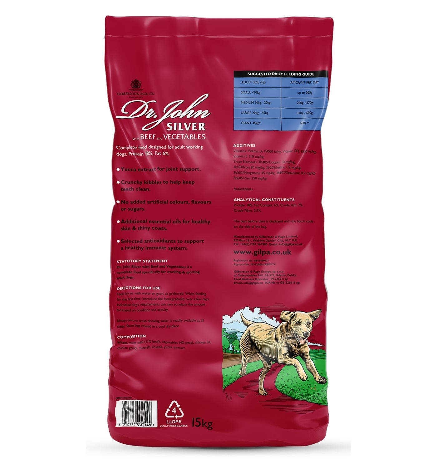 Dr. John Silver with Beef & Vegetables - 15kg - Buy Online SPR Centre UK