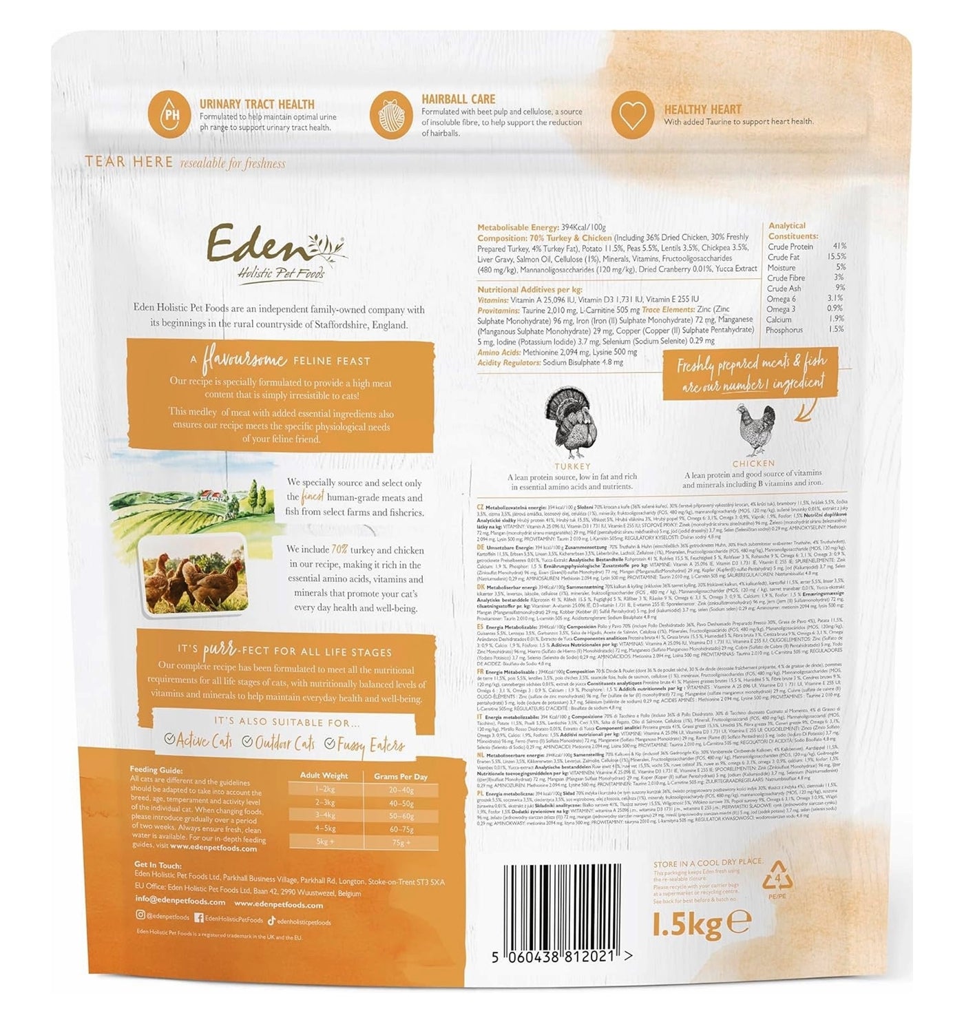 Eden - Turkey with Chicken Dry Cat Food - Buy Online SPR Centre UK