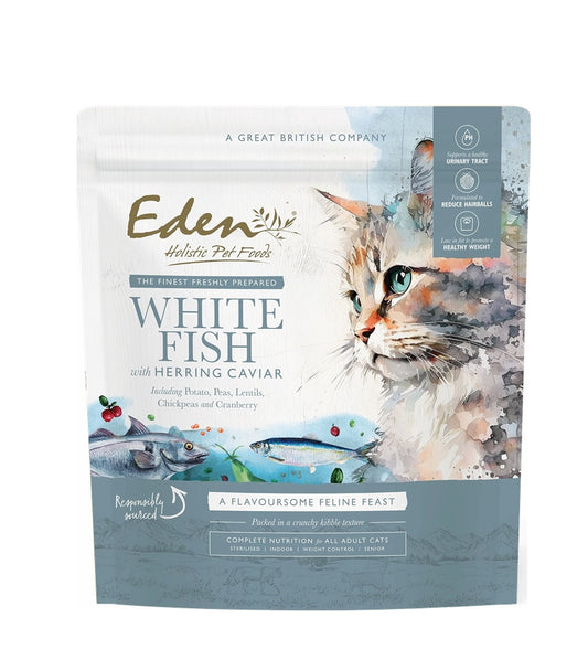 Eden - White Fish with Herring Caviar Dry Cat Food - Buy Online SPR Centre UK