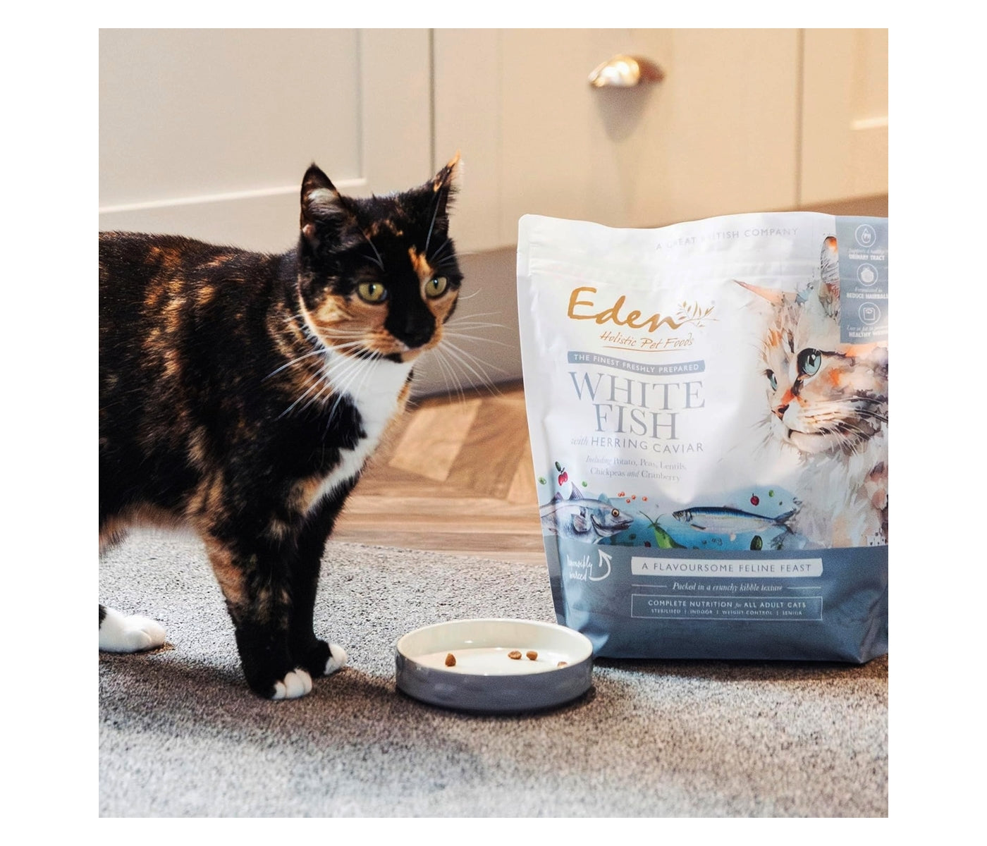 Eden - White Fish with Herring Caviar Dry Cat Food - Buy Online SPR Centre UK