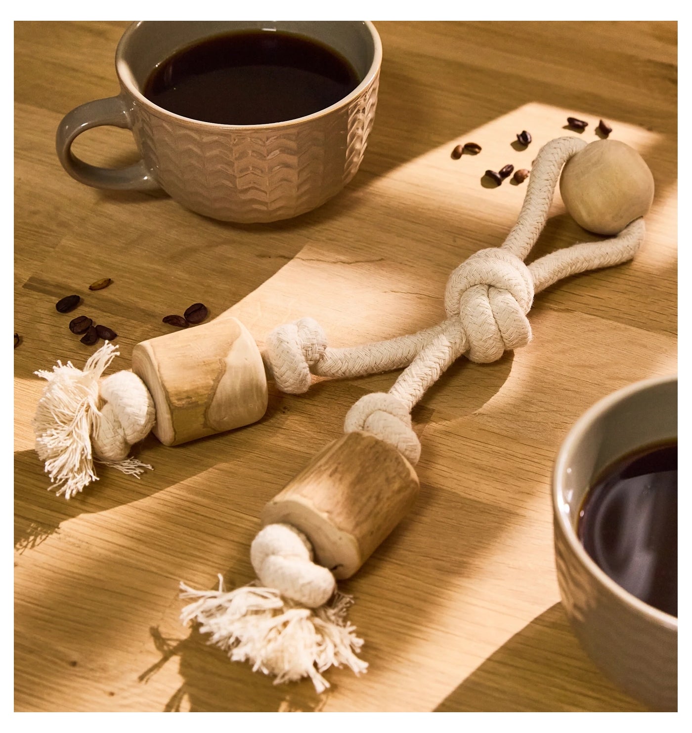 Elkwood - Coffee Wood Double Rope Dog Toy - Buy Online SPR Centre UK
