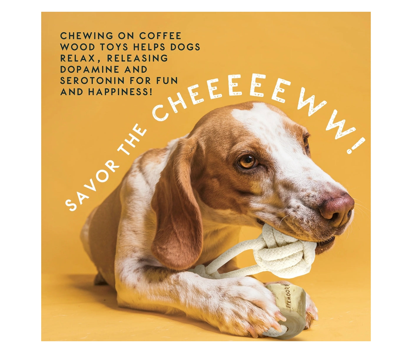 Elkwood - Coffee Wood - Knot & Ball Dog Toy - Buy Online SPR Centre UK