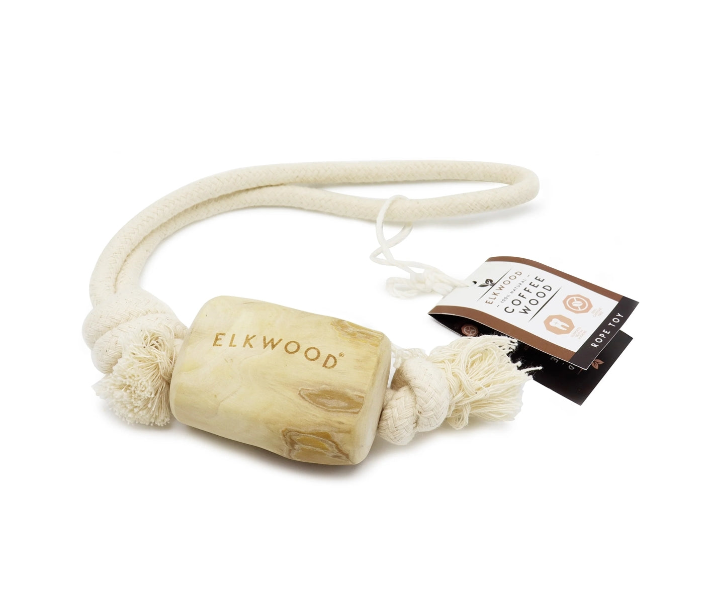 Elkwood - Coffee Wood Rope Dog Toy - Buy Online SPR Centre UK